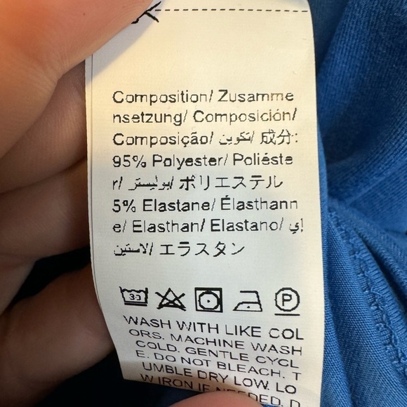 SHEIN Curve Blue Short Sleeve Blouse with Floral Sleeves Size 1XL NWOT ☀️ - Picture 14 of 14